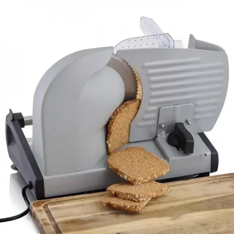Máquina de cortar elétrica HEINRICH'S HMA 8704 — caixa metálica compacta, 200 W, espessura de corte 1–15 mm, lâmina de aço inoxidável Ø