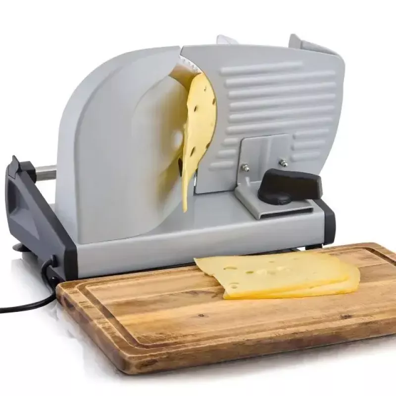 Máquina de cortar elétrica HEINRICH'S HMA 8704 — caixa metálica compacta, 200 W, espessura de corte 1–15 mm, lâmina de aço inoxidável Ø