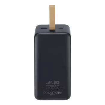 Powerbank Rivacase VA1084 polímero de lítio 40000 mAh, Quick Charge 3.0, 2× USB-C + 1× USB-A, preto
