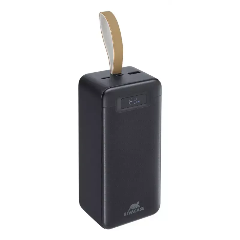 Powerbank Rivacase VA1084 polímero de lítio 40000 mAh, Quick Charge 3.0, 2× USB-C + 1× USB-A, preto