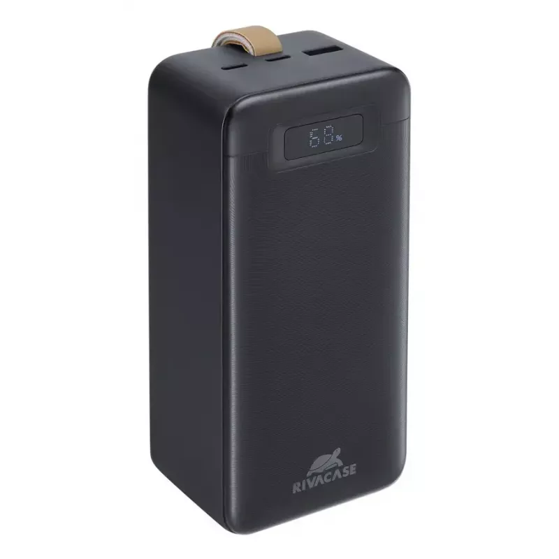 Powerbank Rivacase VA1084 polímero de lítio 40000 mAh, Quick Charge 3.0, 2× USB-C + 1× USB-A, preto
