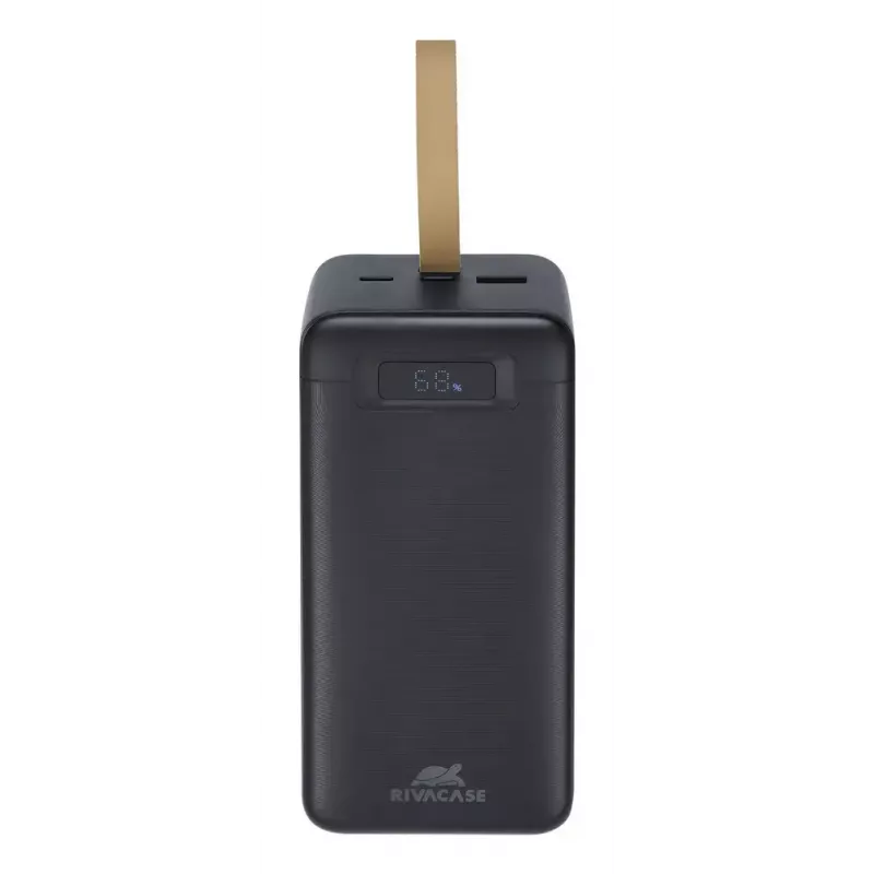 Powerbank Rivacase VA1084 polímero de lítio 40000 mAh, Quick Charge 3.0, 2× USB-C + 1× USB-A, preto