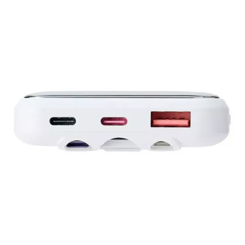 Powerbank portátil Rivacase VA2211WH — 10000 mAh, PD 3.0, QC 3.0, 1x USB-A + 2x USB-C, saída 22,5 W
