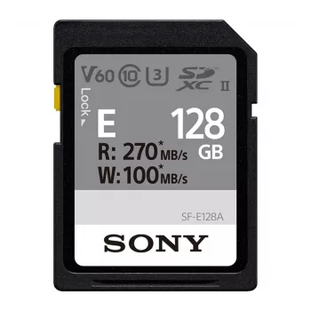 Cartão de memória SDXC Sony 128 GB UHS-II U3 V60 (SFE128A.AE) 300 MB/s de leitura
