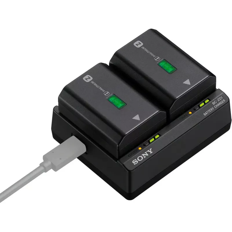 Carregador Sony BC-ZD1 para bateria de máquina fotográfica digital USB
