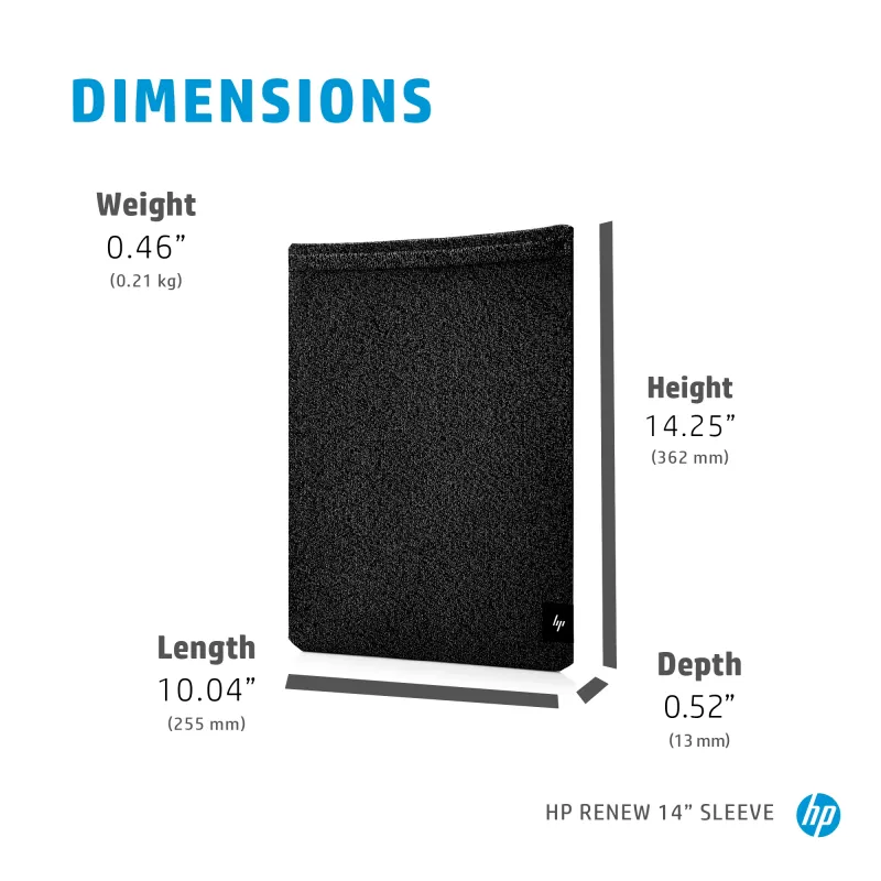 Capa para portátil HP Renew 14, capa, 35,6 cm (14 polegadas), 210 g