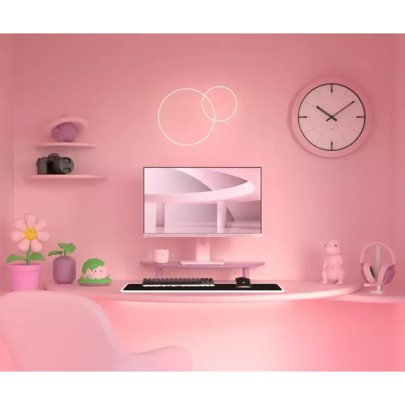 Monitor de computador JAPANNEXT JN-I238FHD120F-HSP-PK 60,5 cm (23,8 polegadas) 1920 x 1080 píxeis Full HD LCD rosa