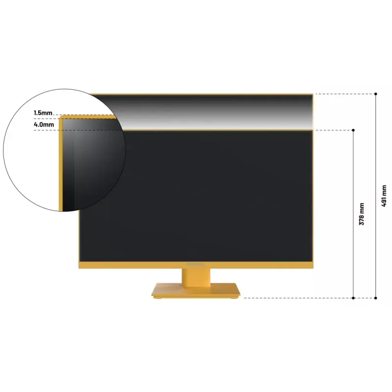 Monitor de computador JAPANNEXT JN-I238FHD120F-HSP-YE 60,5 cm (23,8 polegadas) 1920 x 1080 píxeis Full HD LCD amarelo