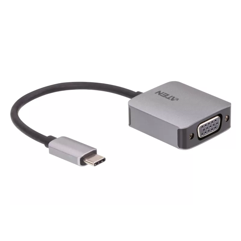 Adaptador USB-C para VGA ATEN, USB Type-C, VGA (D-Sub), macho, fêmea, reto, reto