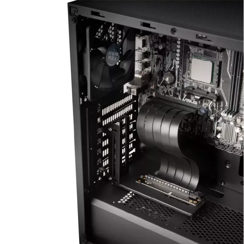 Suporte vertical para GPU Akasa RISER preto PRO