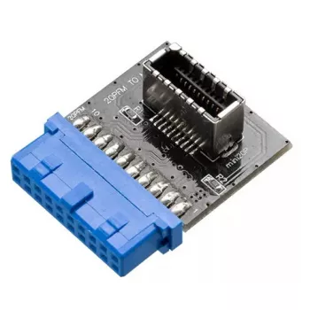 Adaptador de cabo Akasa AK-CBUB51-BK USB 3.0 19 pinos para USB 3.1 A azul