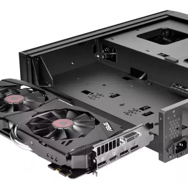 Caixa de PC Silverstone RVZ02 Small Form Factor preto, prateado