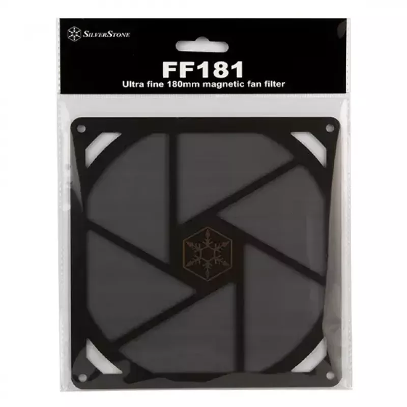Filtro para ventoinha Silverstone SST-FF181B nylon PVC preto 180mm