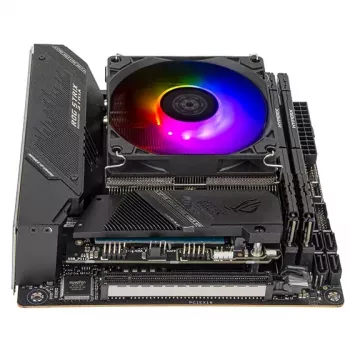 Ventoinha Silverstone Hydrogon H90 ARGB 9,2 cm preta 500-2600 RPM
