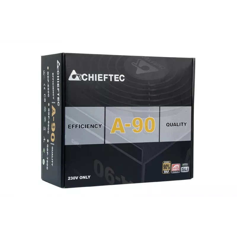 Fonte de alimentação Chieftec GDP-650C 650 W 20+4 pinos ATX PS/2 preta