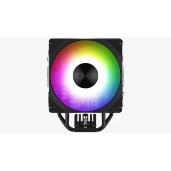 Cooler a ar AEROCOOL Rime 4 ventoinha de 120 mm com rolamento hidráulico, 4 heatpipes, TDP 230 W, preto