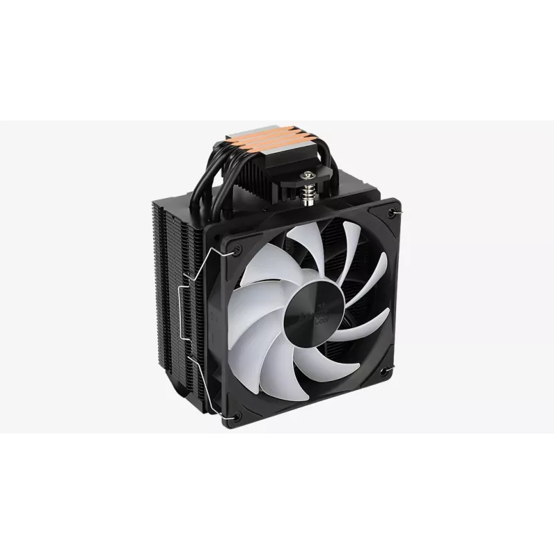 Cooler a ar AEROCOOL Rime 4 ventoinha de 120 mm com rolamento hidráulico, 4 heatpipes, TDP 230 W, preto