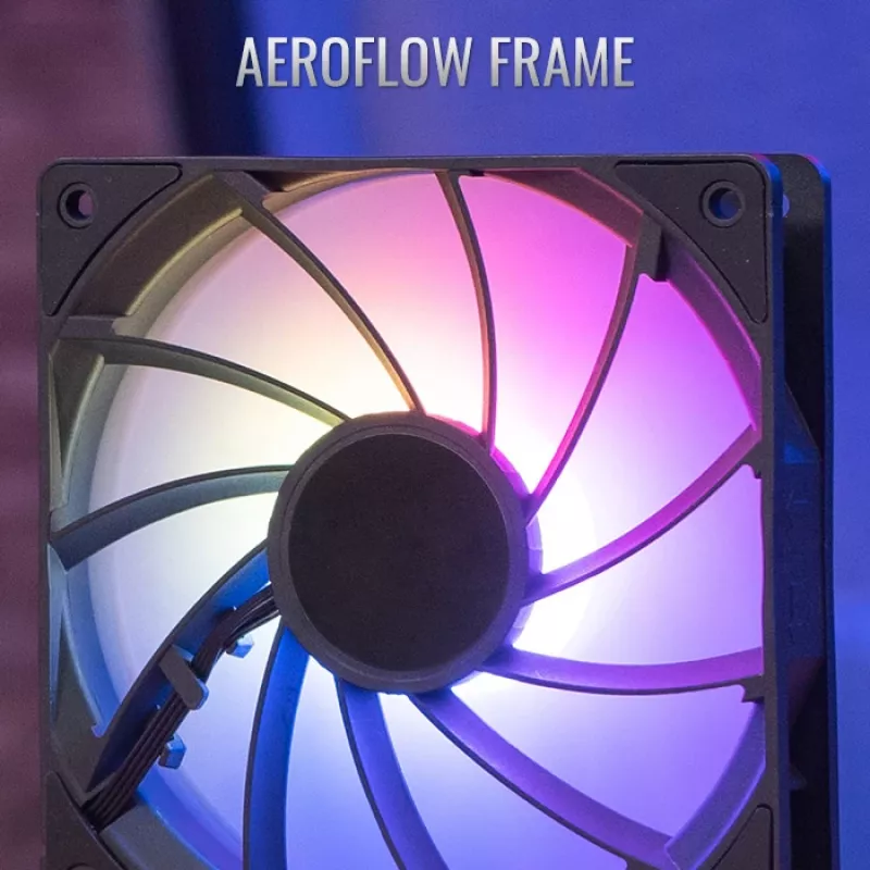 Cooler a ar AEROCOOL Rime 4 ventoinha de 120 mm com rolamento hidráulico, 4 heatpipes, TDP 230 W, preto