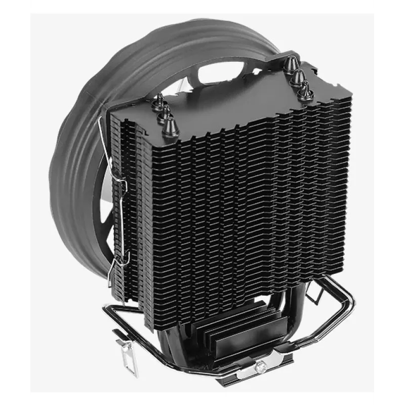 Dissipador de ar AEROCOOL Rave 3 FRGB 120 mm preto branco — 3 heatpipes, ARGB, rolamento hidráulico, 1800 rpm