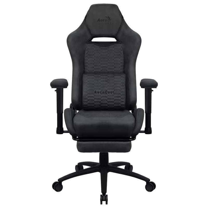 Cadeira gaming universal AEROCOOL ROYALSLATEGR — assento acolchoado, cinzento, estrutura em aço, peso máximo do utilizador 150 kg