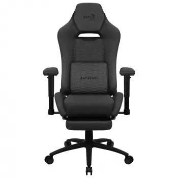 Aerocool ROYALASHBK Cadeira gaming ergonómica premium com apoio para os pés tecnologia Aeroweave preto