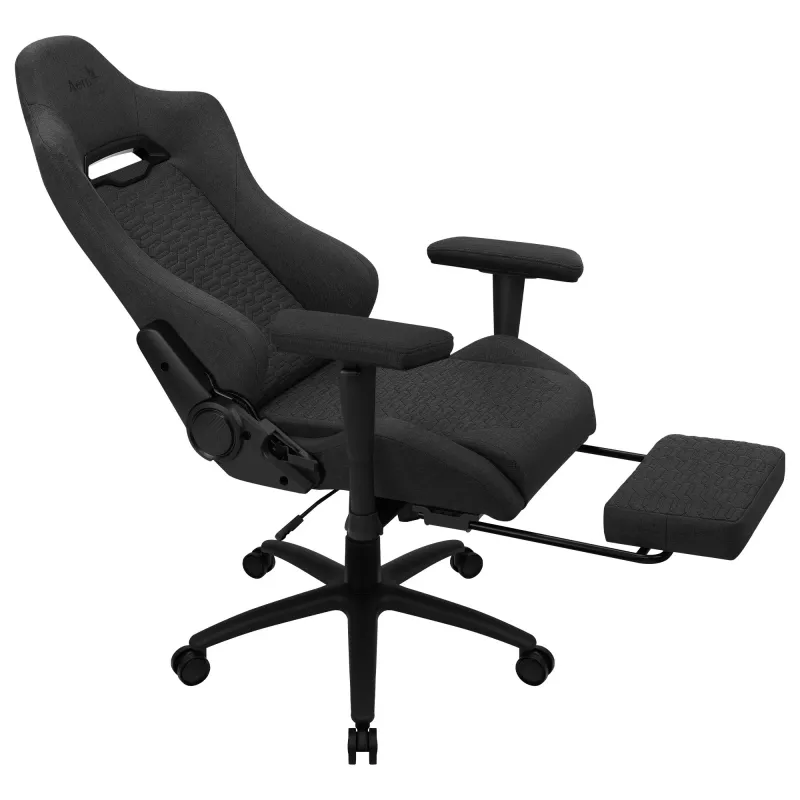 Aerocool ROYALASHBK Cadeira gaming ergonómica premium com apoio para os pés tecnologia Aeroweave preto