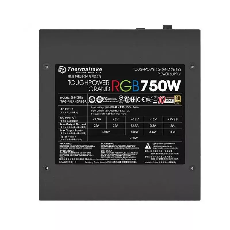 Fonte de alimentação Thermaltake Toughpower Grand RGB 750W