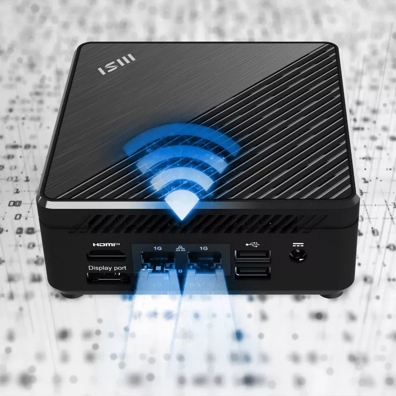 Mini PC MSI Cubi N ADL-006DE Intel® N N200 4 GB DDR4-SDRAM 128 GB SSD Windows 11 Pro preto