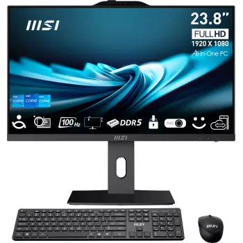 All-in-One PC MSI Pro AP242P 14M-649XEU Intel® Core™ i5 i5-14400 60,5 cm (23,8 polegadas) 1920 x 1080 píxeis 16 GB DDR5-SDRAM 512 GB SSD Wi-Fi 6E (802.11ax) preto