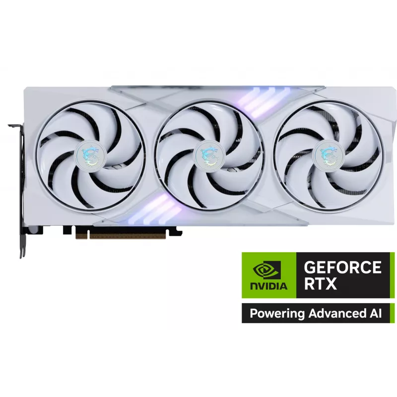 Placa gráfica MSI GeForce RTX 5080 16 GB GDDR7, PCIe 5.0, 256-bit, 3xDP 2.1a + HDMI 2.1b, 360 W, 3 ventoinhas, branco