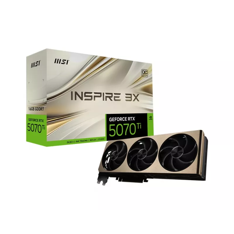 Placa gráfica MSI GEFORCE RTX 5070 TI 16G INSPIRE 3X OC NVIDIA 16 GB GDDR7