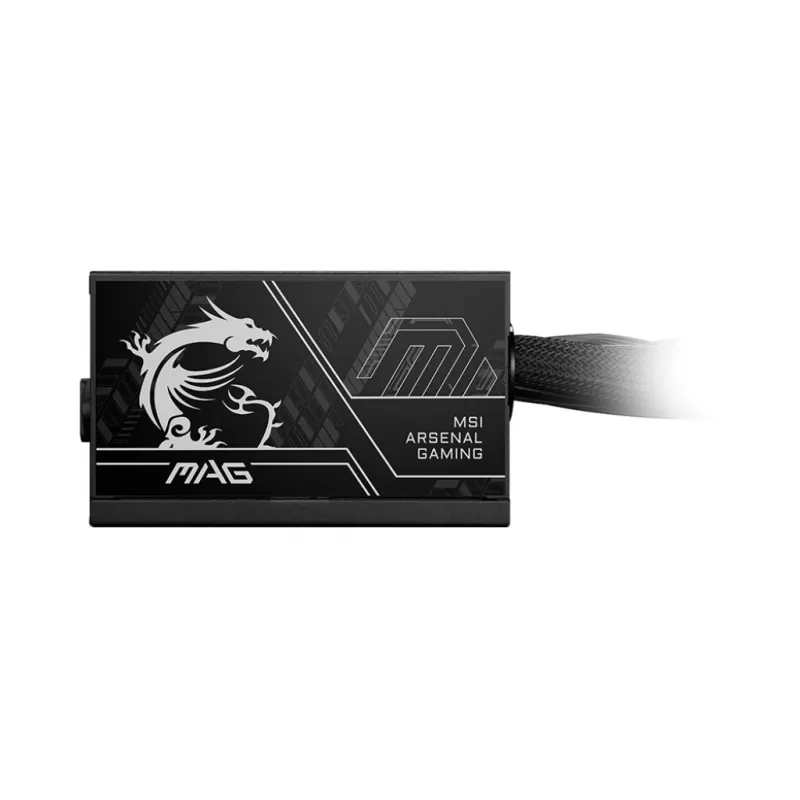 Fonte de alimentação MSI MAG A750BN PCIE5 II 750 W, 24-pin ATX, não modular, 80 PLUS Bronze, ventoinha de 120 mm, preto