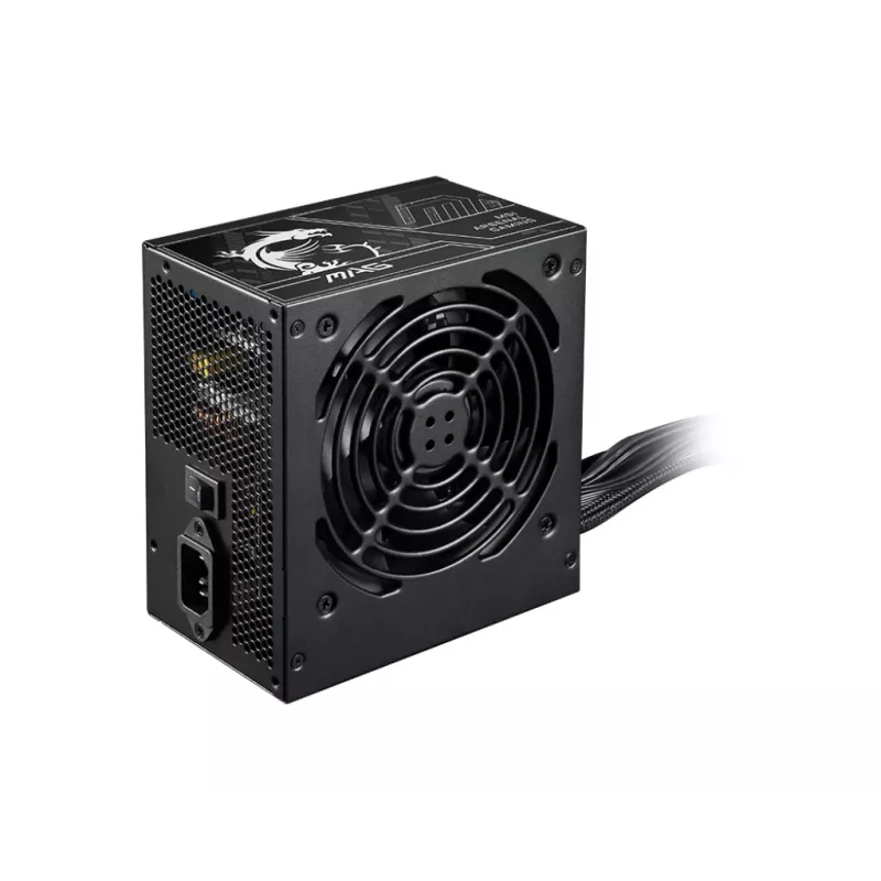 Fonte de alimentação MSI MAG A750BN PCIE5 II 750 W, 24-pin ATX, não modular, 80 PLUS Bronze, ventoinha de 120 mm, preto