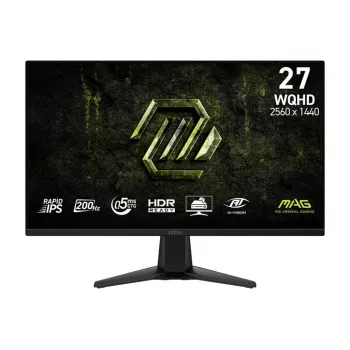 Monitor de computador MSI MAG 275QF E20 — 27 polegadas (68,6 cm), 2560×1440 WQHD, Rapid IPS, 0,5 ms, VESA, preto