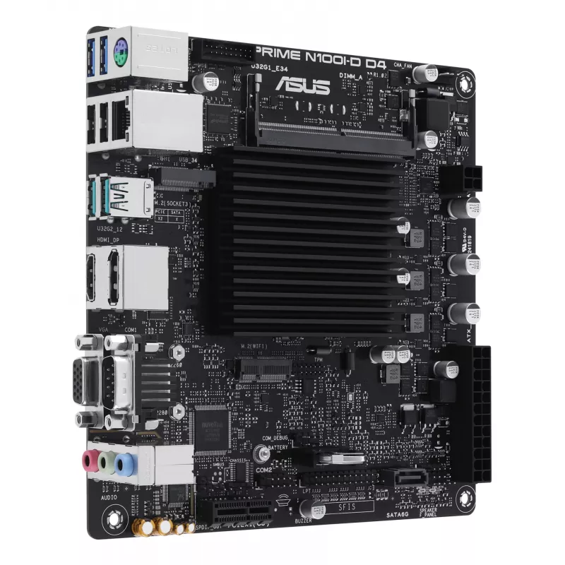 Placa-mãe ASUS PRIME N100I-D D4, chipset Intel, socket NA, mini ITX