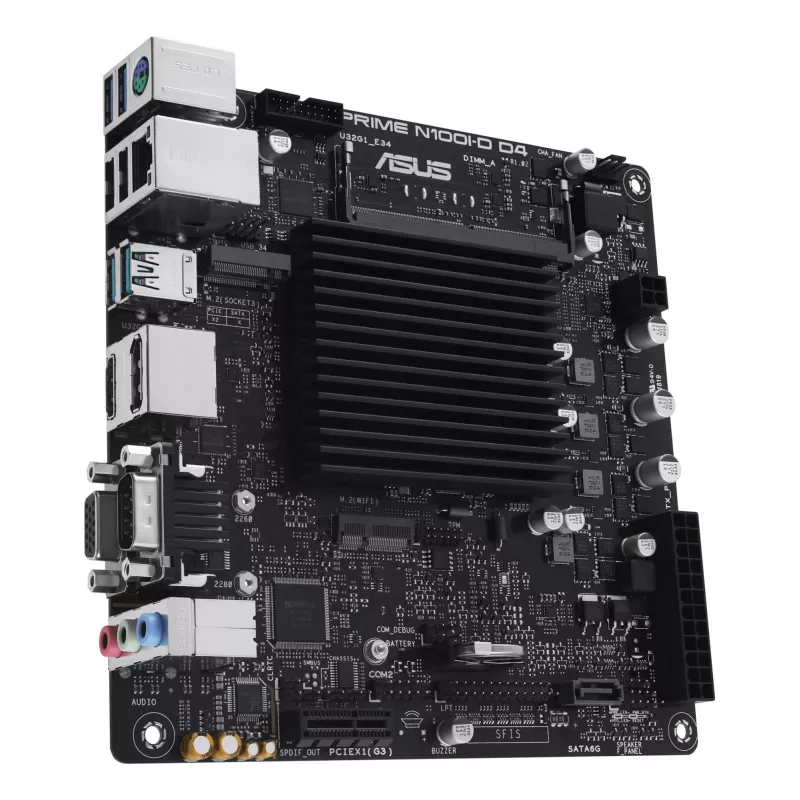 Placa-mãe ASUS PRIME N100I-D D4, chipset Intel, socket NA, mini ITX
