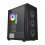 Caixa FSP M220-BA Midi-Tower mATX, ATX preta ARGB