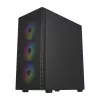 Caixa FSP M220-BA Midi-Tower mATX, ATX preta ARGB