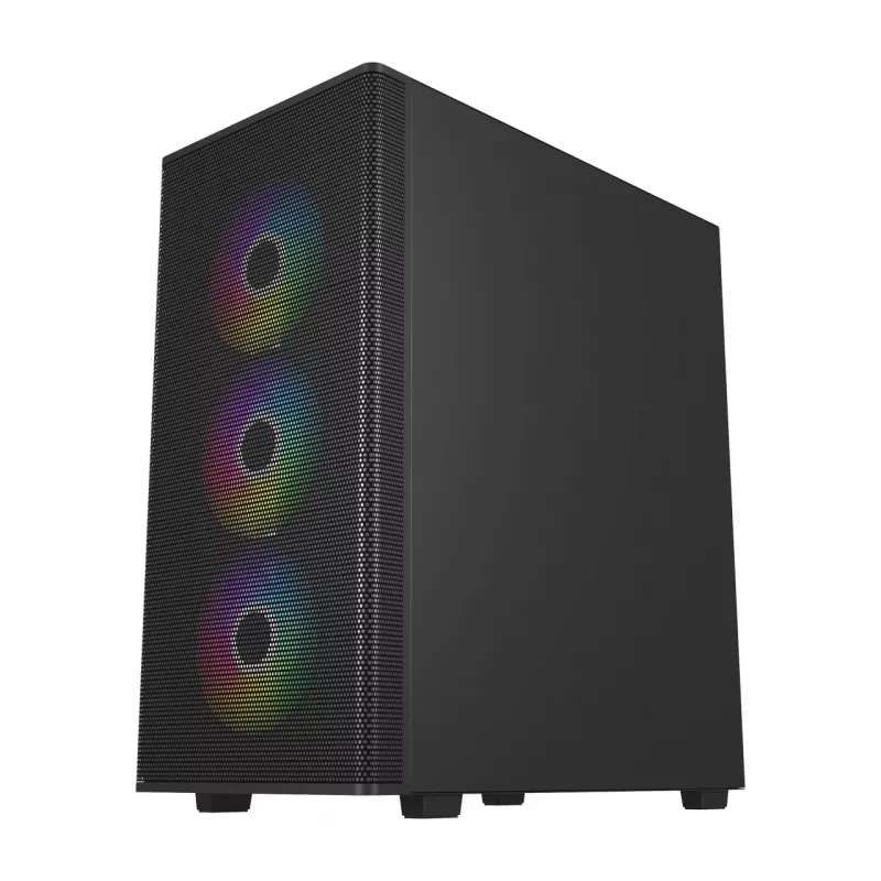 Caixa FSP M220-BA Midi-Tower mATX, ATX preta ARGB