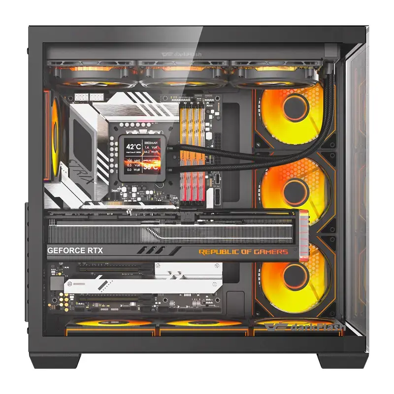 Caixa de computador Darkflash C280 (preta) com 7 ventoinhas pré-instaladas