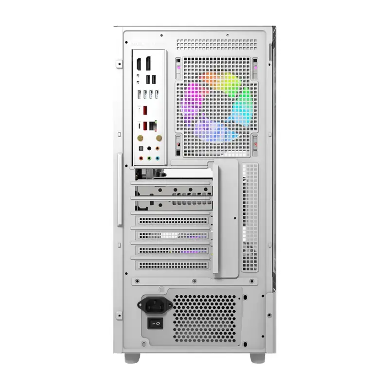 Caixa de computador DarkFlash DS950 (branca) — caixa Mid-Tower compatível com ATX
