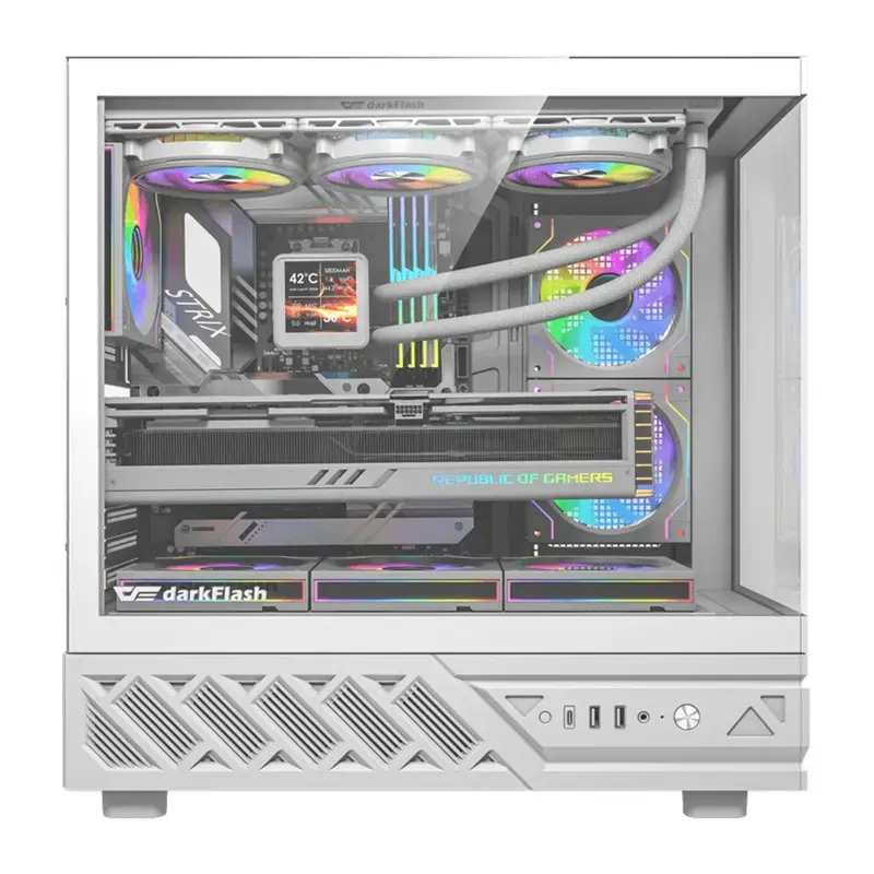 Caixa de computador Darkflash DS950 (branca) com 6 ventoinhas pré-instaladas