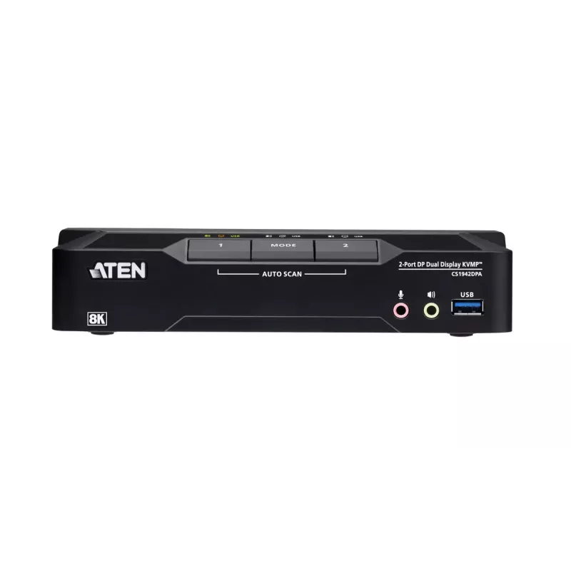 Comutador KVM ATEN CS1942DPA 2 portas USB 3.0 Dual Display DisplayPort 8K 60Hz
