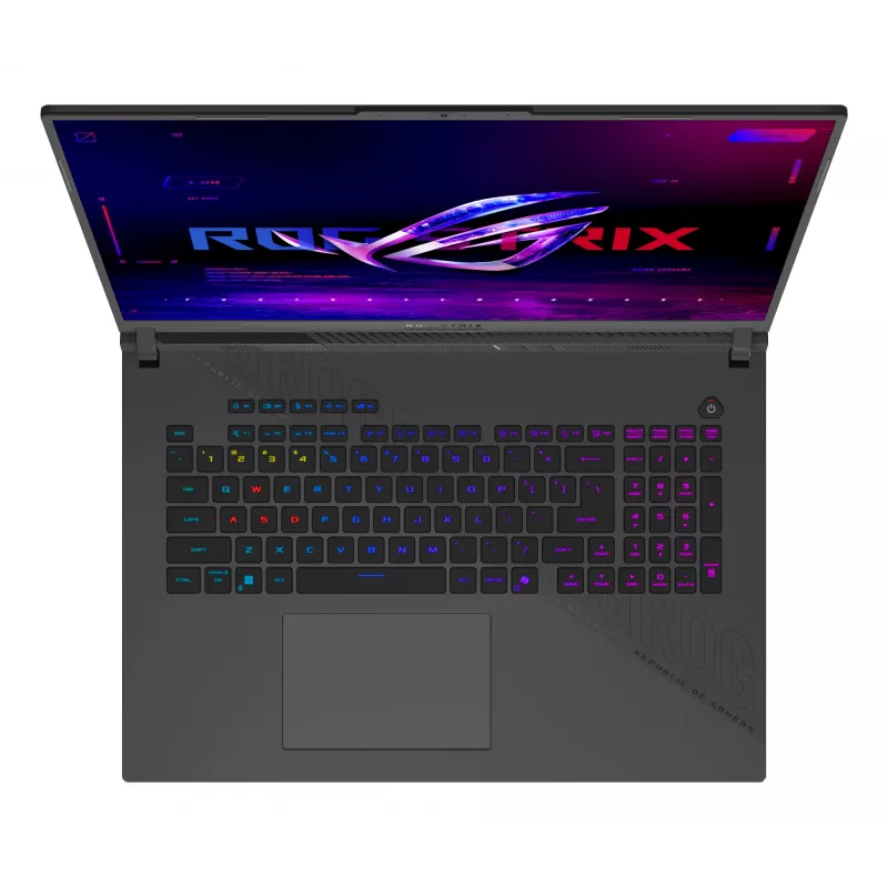 Portátil ASUS ROG Strix G18 G814PP-S8014W AMD Ryzen™ 9 8940HX 45,7 cm (18 polegadas) WUXGA 32 GB DDR5-SDRAM 1 TB SSD NVIDIA GeForce RTX 5070 Wi-Fi 6E (802.11ax) Windows 11 Home Alemão Preto, Cinzento