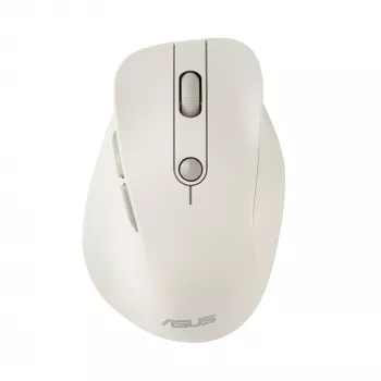 Rato sem fios para destro ASUS MD105 MK-WH — RF + Bluetooth, 2400 DPI, roda, pilha, Bege