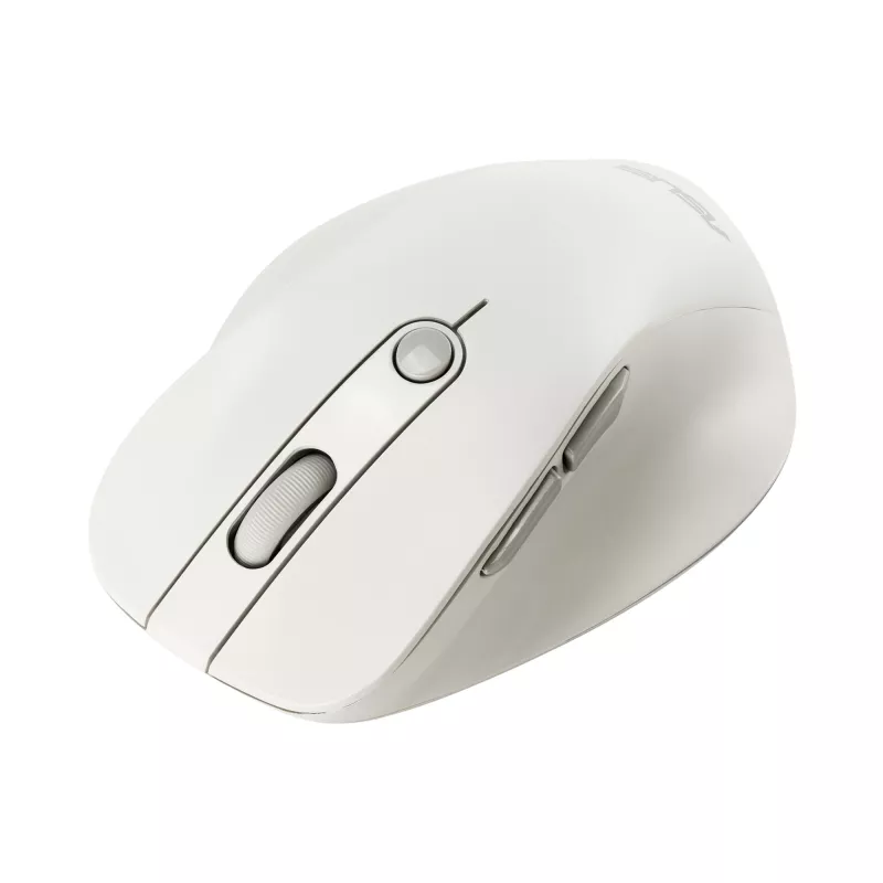 Rato sem fios para destro ASUS MD105 MK-WH — RF + Bluetooth, 2400 DPI, roda, pilha, Bege
