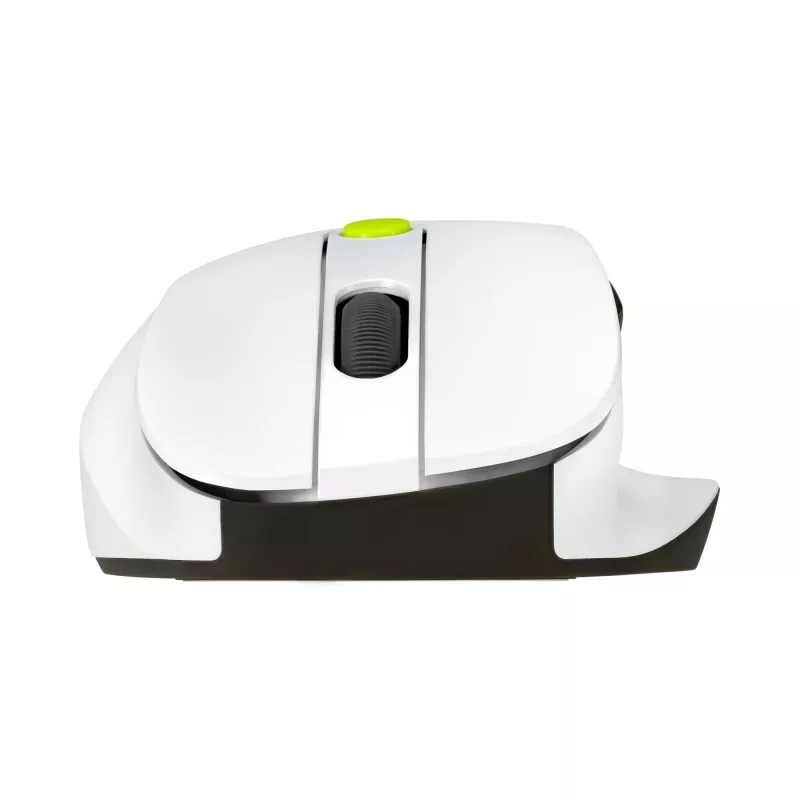 Rato ASUS MD105 /VT-GN — destro RF sem fios + Bluetooth, 2400 DPI, roda de deslocamento, alimentado por pilha, branco/verde