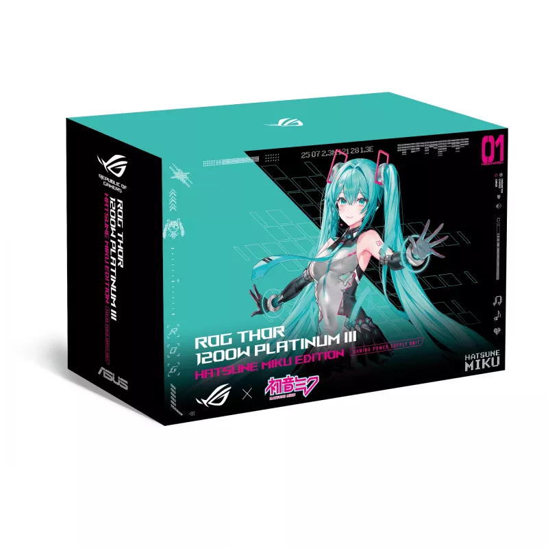 Fonte de alimentação ASUS ROG -THOR-1200P3-MIKU 1200 W 20+4 pin ATX ATX Multicolor