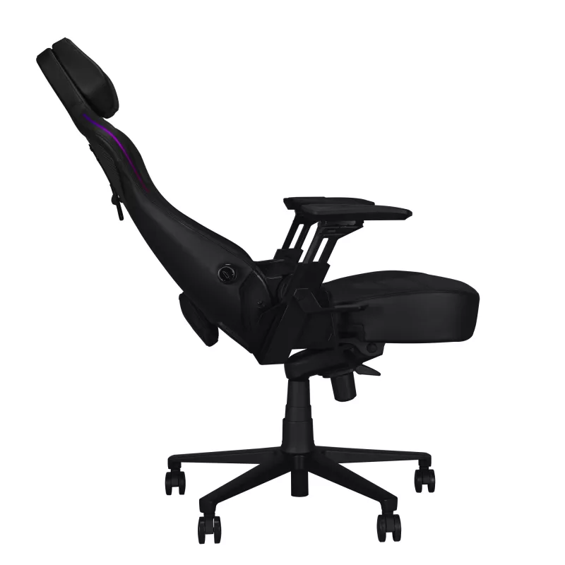 Cadeira gaming universal ASUS ROG Courser — assento acolchoado, peso máx. 136 kg, assento 670×700 mm, altura mínima 140 cm, preto