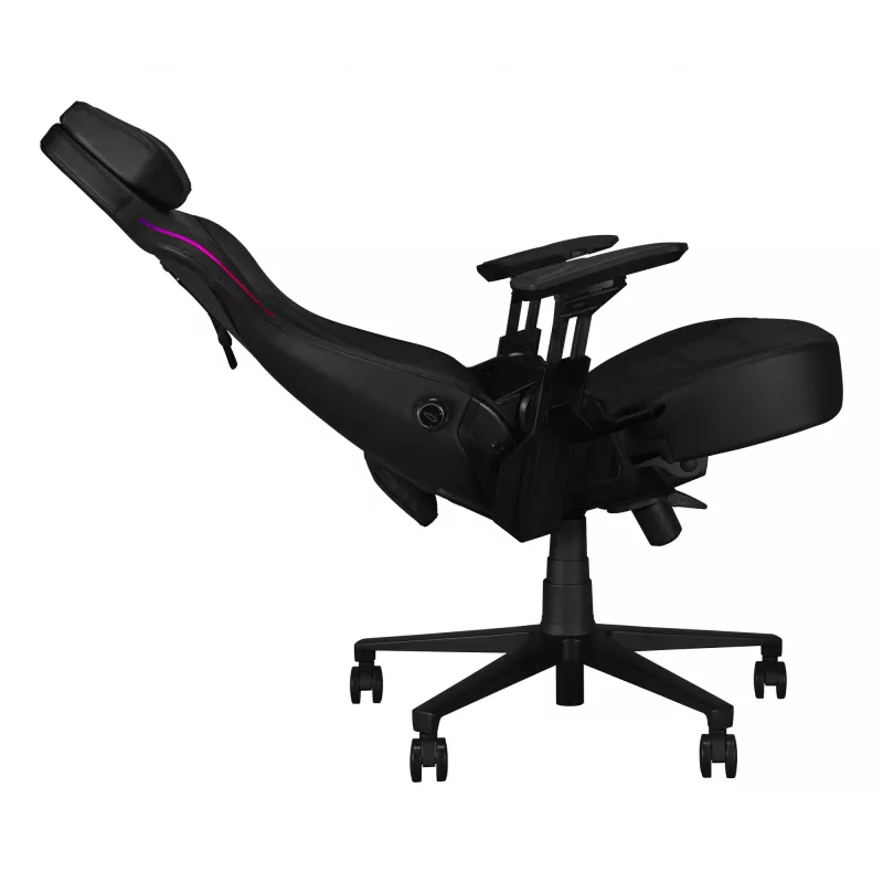 Cadeira gaming universal ASUS ROG Courser — assento acolchoado, peso máx. 136 kg, assento 670×700 mm, altura mínima 140 cm, preto